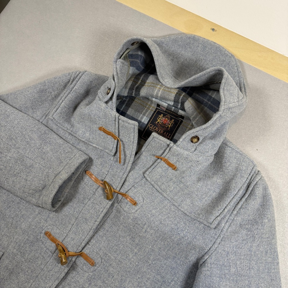Gloverall Duffle Coat Womens US 16 Wool Made in England Hooded